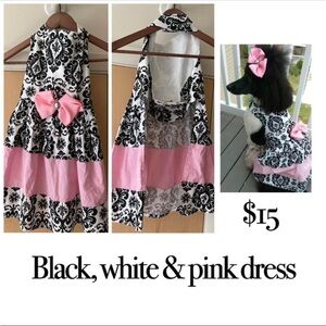 Black and Pink Dog Dress